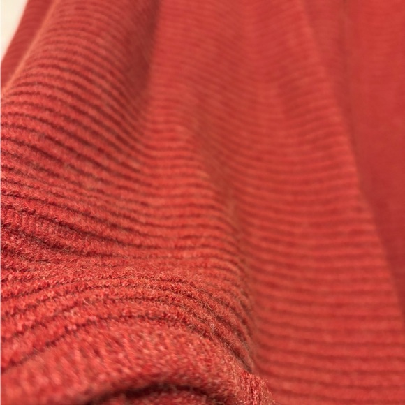 Women's Open Front Cardigan Sweater - Rust - Picture 2 of 2